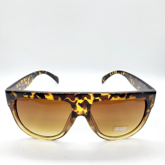 Brown and Black Cheetah Print Sunglasses - Picture 1 of 5